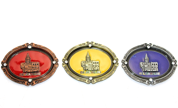 istanbul-temali-metal-magnet-31493_1.jpg Метален магнет со тема Истанбул - Релјеф на Галата Кула - Image 1