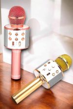Безжичен Bluetooth караоке микрофон со USB и AUX влез, високо квалитетен звук