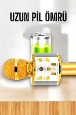 Безжичен Bluetooth караоке микрофон со USB и AUX влез, високо квалитетен звук - Image 4