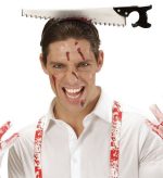 Кафата со застрената Halloween крвава тестера шега