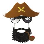 Очила на Jack Sparrow со кафеава шапка и пипа - Image 2