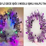 Капа со срца и LED светла во морска боја