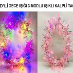 Капа со срца и LED светла во розова боја