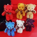Разнобоен Клучен Прстен со Мечка