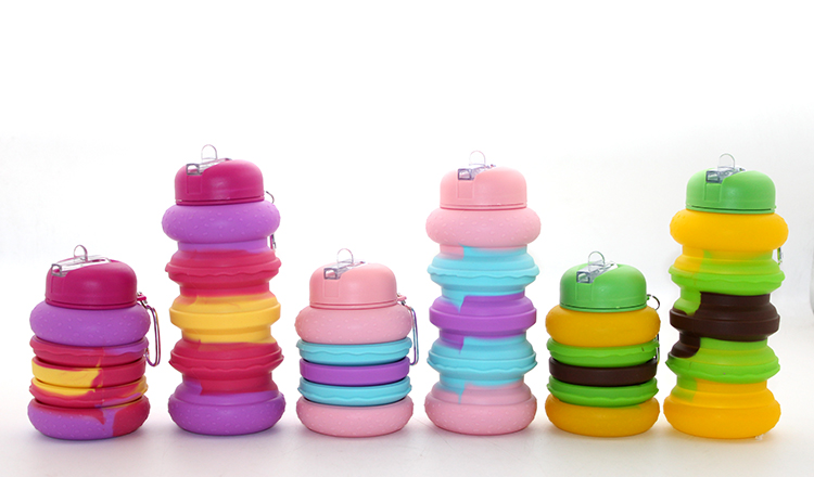 katlanabilir-portatif-silikon-29196_1.jpg Склопив силиконски шише за вода 500 мл Модел 3 - Image 1