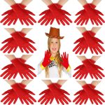 Црвен Комплет Ракавици за Банда 10 парови (20 парчиња)