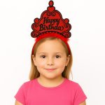 Црвена принцеза круна "Happy Birthday"