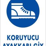 Знак за Предупредување за Носење Заштитни Чевли 25x35 КОД:7