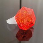 Кристален Дизајн LED Светлечки Црвен Прстен