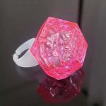 Кристален Дизајн LED Светлечки Розов Прстен