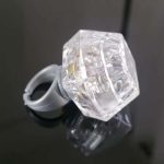 Кристален Дизајн LED Светлосен Сребрен Прстен