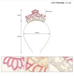 Парти Тока со Кристални Камчиња Birthday Princess Розова - Image 2