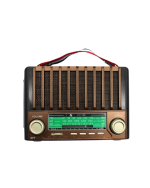 KTF-1428 Сончев панел, полнлив Носталгичен Bluetooth звучник – FM/AM/SW радио, USB/SD поддршка, пренослив дизајн