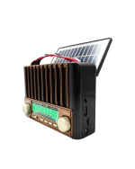 KTF-1428 Сончев панел, полнлив Носталгичен Bluetooth звучник – FM/AM/SW радио, USB/SD поддршка, пренослив дизајн - Image 4