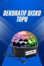 Кугла Диско Топка Музички Плеер Цветна Ласерска Светлина Bluetooth Диско Парти Светло со Далечинско - Image 2