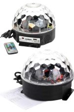 Кугла Диско Топка Музички Плеер Цветна Ласерска Светлина Bluetooth Диско Парти Светло со Далечинско - Image 4