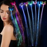 LED Клипса за Коса со Оптички Влакна Капка