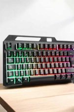 LED Осветлен Играчки Клавијатура со USB Влез RGB Осветлена Q Клавијатура со Миш подарок - Image 3