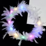 LED светлосен RGB 3-функционален парти тиара бела боја - Image 2