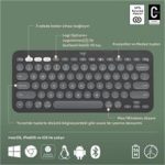 LOGITECH K380S ПЕБЛ КЛАВИЈАТУРА ЗА ПОВРЗУВАЊЕ НА 2 УРЕДИ ГРИ 920-011859 - Image 2