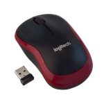 LOGITECH M185 Безжичен USB глувче Црвено