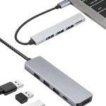 Macbook Pro/air Компактен USB Type-C 8 во 1 Хаб Претворувач