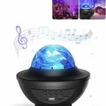 Маса и Ночна Ламба Цветен Проектор Светлосен Диско Топка Bluetooth Звучник