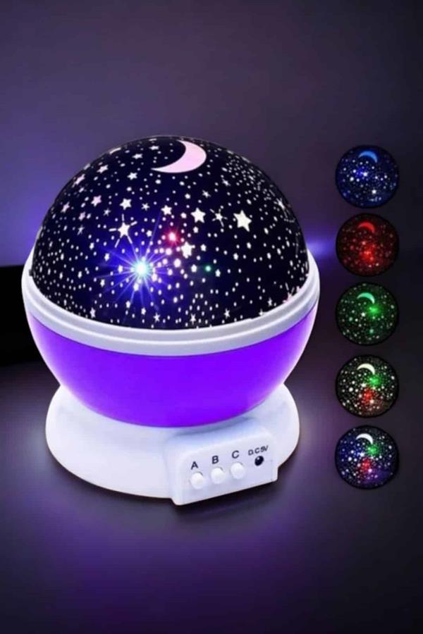 mavi-ve-mor-isikli-star-master-projeks-1a-995.jpg Сина и Виолетова Светлосна Star Master Проекциска Лампа - Image 1