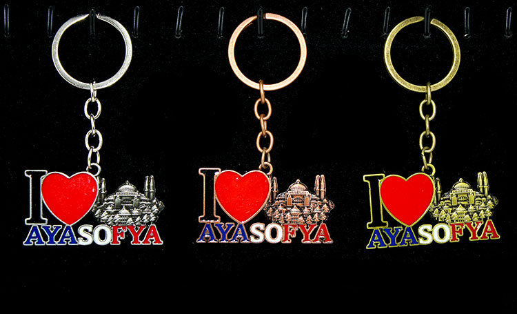 metal-ayasofya-anahtarlik-i-31649_1.jpg Метален Ајасофија Клучен Додаток (I Love Ayasofya) - Image 1