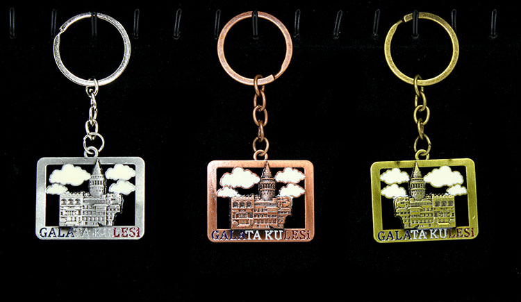 metal-galata-kulesi-anahtarli-31665_1.jpg Метален Клучен Прстен Галата Кула Модел 1 - Image 1
