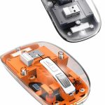 Безжичен глувче со полнење Bluetooth тивок 5 копчиња проѕирен