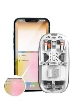 Безжичен глувче со полнење Bluetooth тивок 5 копчиња проѕирен - Image 3