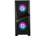 MSI MAG FORGE 100R ЗАШТИТНО СТАКЛО ARGB PSU НИКОЈ 2X120MM 1X120MM ГЕЈМИНГ КОМПЈУТЕР КУТИЈА ЦРНА