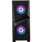 MSI MAG FORGE 100R ЗАШТИТНО СТАКЛО ARGB PSU НИКОЈ 2X120MM 1X120MM ГЕЈМИНГ КОМПЈУТЕР КУТИЈА ЦРНА