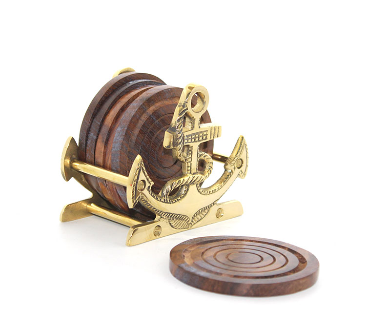 pirinc-capali-bardak-alti-28192_1.jpg Подлога за чаша со дизајн на котва Модел 2 - Image 1