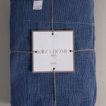 Plaid Indigo Единечен Ќебе 160x220