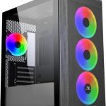 PowerBoost PB-P2252BB USB 3.0 Mesh Црна 4x Ring ARGB Фан Куќиште