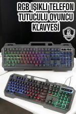 Q Клавијатура RGB Осветлена Клавијатура И Миш Сет Со Жичен Миш Како Подарок - Image 2
