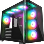 RAMPAGE LOOPY PLUS 950W 80+ Темперирано Стакло 7X12CM RGB ФАН ГЕЈМИНГ ATX КУЌИШТЕ ЦРНО