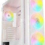 RAMPAGE PROLIX 650W 80+ Мрежен Панел Темперирано Стакло + Argb Вентилатор ГЕЈМИНГ ATX КУЌИШТЕ БЕЛО