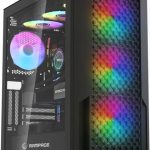 RAMPAGE SHELOB Mesh Panel Tempered Camlı 4*ARGB INFINITY FAN+HUB Gaming Каса