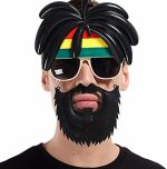 Rasta Перука со Очила на Боб Марли