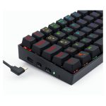REDRAGON K530 DRACONIC PRO Q TR 60% KOMPAKT KABLOSUZ-BLUETOOTH 2.4G SWITCH MEKANİK KLAVYE SİYAH - Image 2