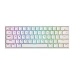 REDRAGON K530W DRACONIC PRO Q TR 60% КОМПАКТ КАБЛОСУЗ-БЛУЕТОТ 2.4G СВИЧ МЕКАНИЧКА КЛАВИЈАТУРА БЕЛА