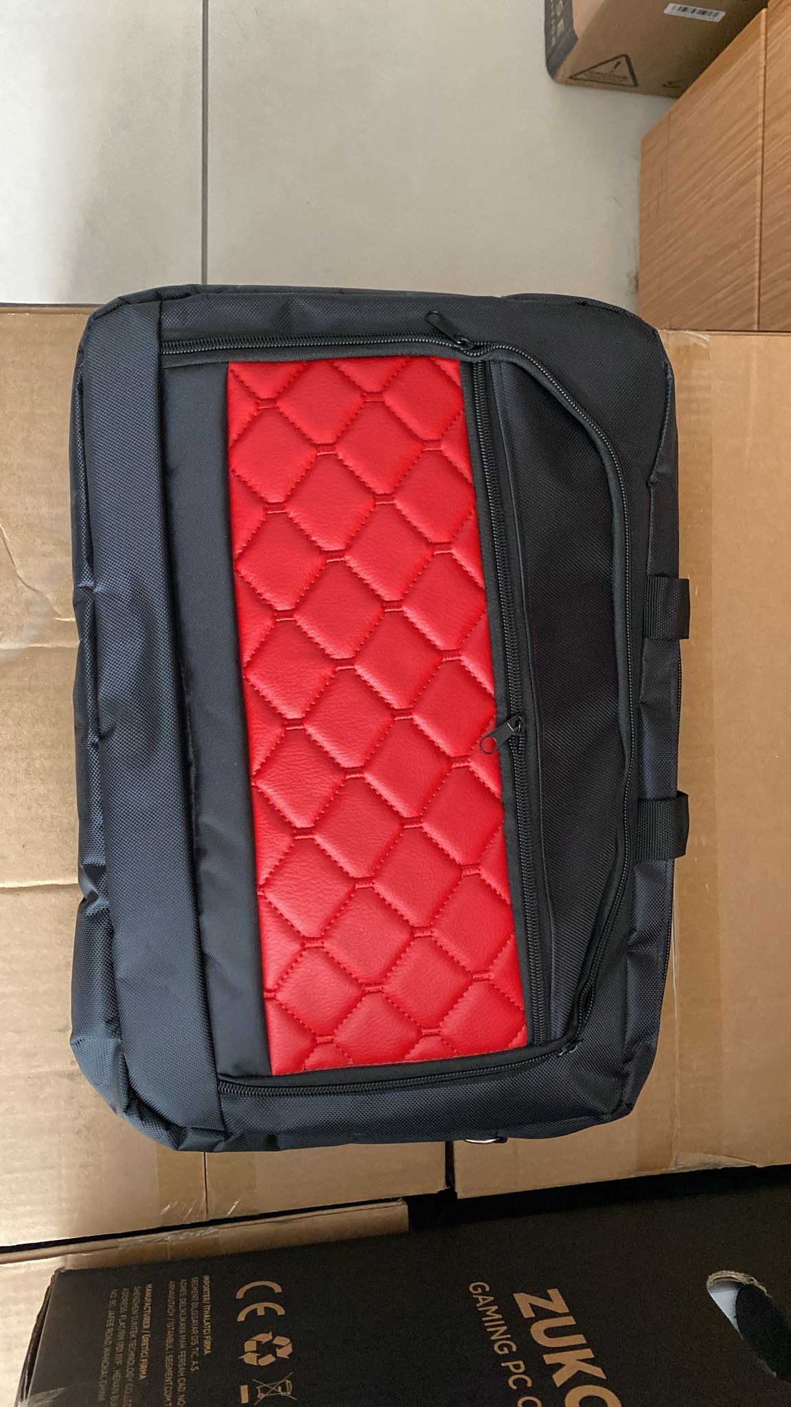 rex-baklava-desenli-15-6-kuma-281_1.jpg REX Бајлави Дезен 15,6 Ткаенина Црна-Црвена Нотебук Чанта - Image 1