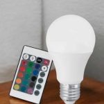 RGB LED Ламба LED Светло Ампула Со Менување Бои 100 Ват
