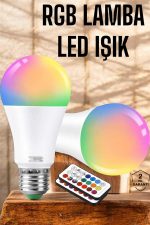 RGB LED Ламба LED Светло Ампула Со Менување Бои 100 Ват - Image 2