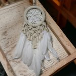 Rüya Kovan Dream Catcher Бело Птиче Перо