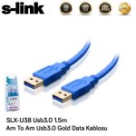 S-LINK SLX-U38 Usb 3.0 (1.5 Метар) USB ДО USB Златен Кабел