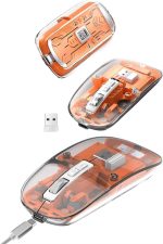 Тивок Клик Двојен Мод Bluetooth И Приемник Прозрачна Мишка